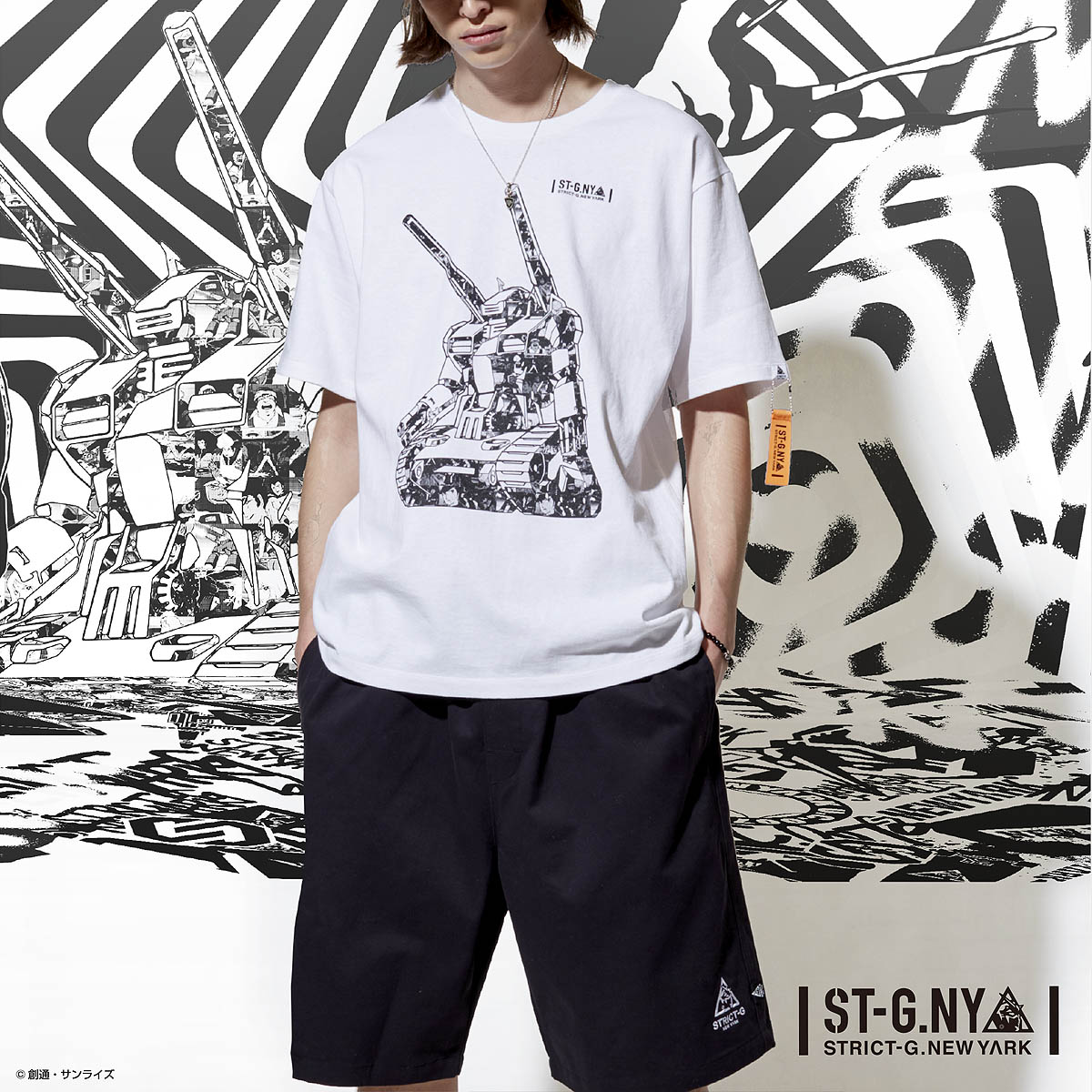 STRICT-G NEW YARK Tシャツ ガンタンクコラージュ柄