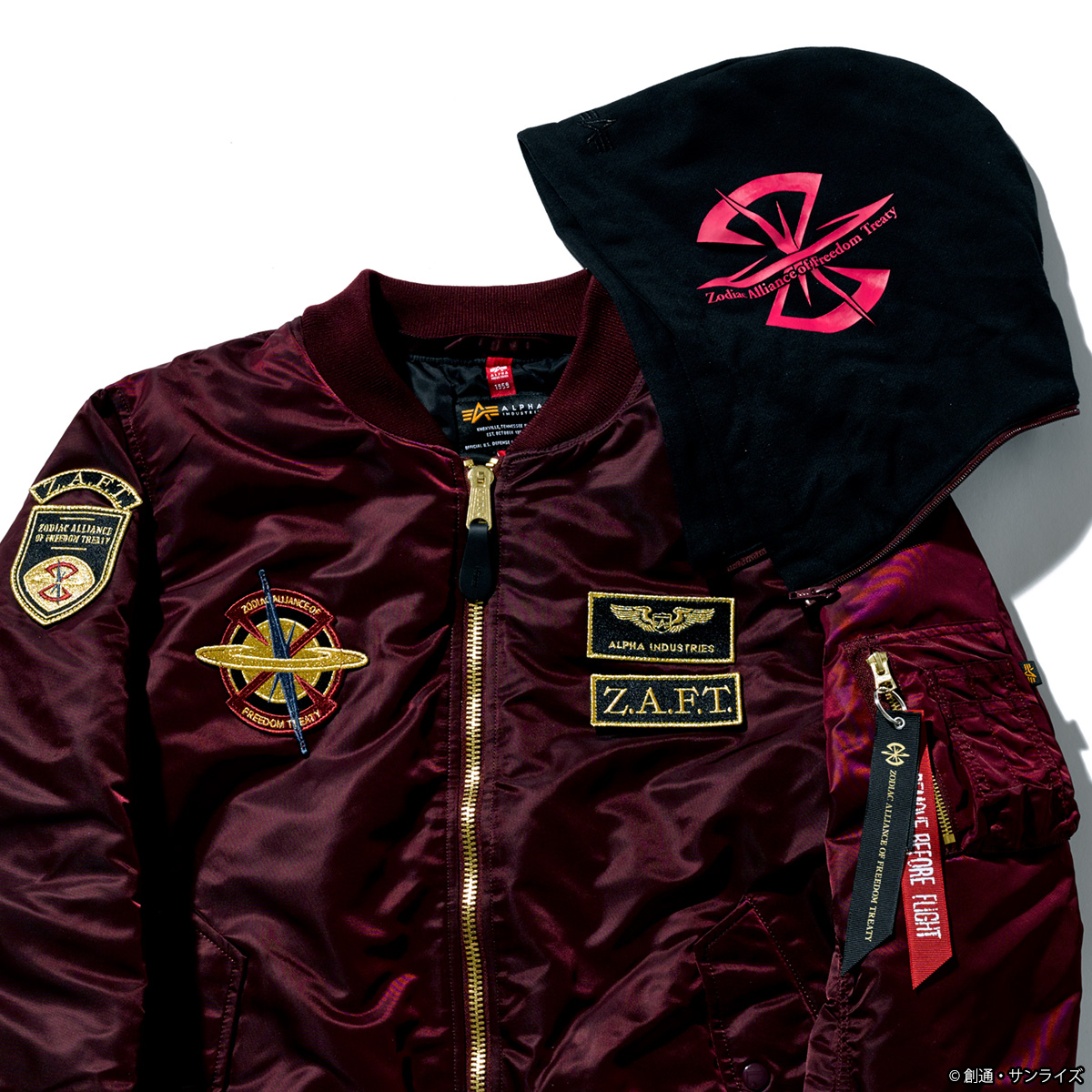 STRICT-G×ALPHA INDUSTRIES MA-1 NATUS『機動戦士ガンダムSEED』アスラン・ザラモデル