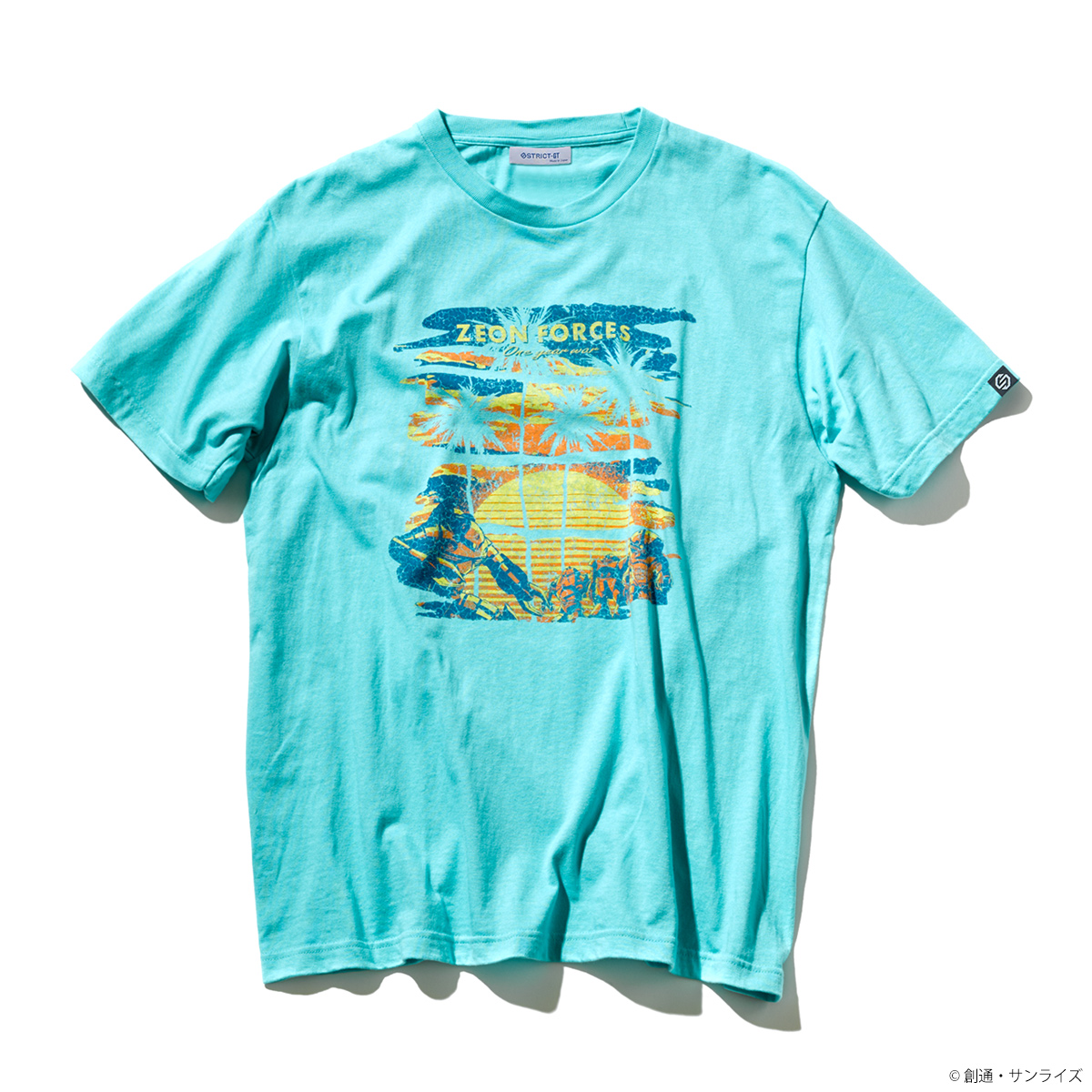 STRICT-G『機動戦士ガンダム』 サーフコレクションTシャツ サンセットジオン軍水陸両用MS柄