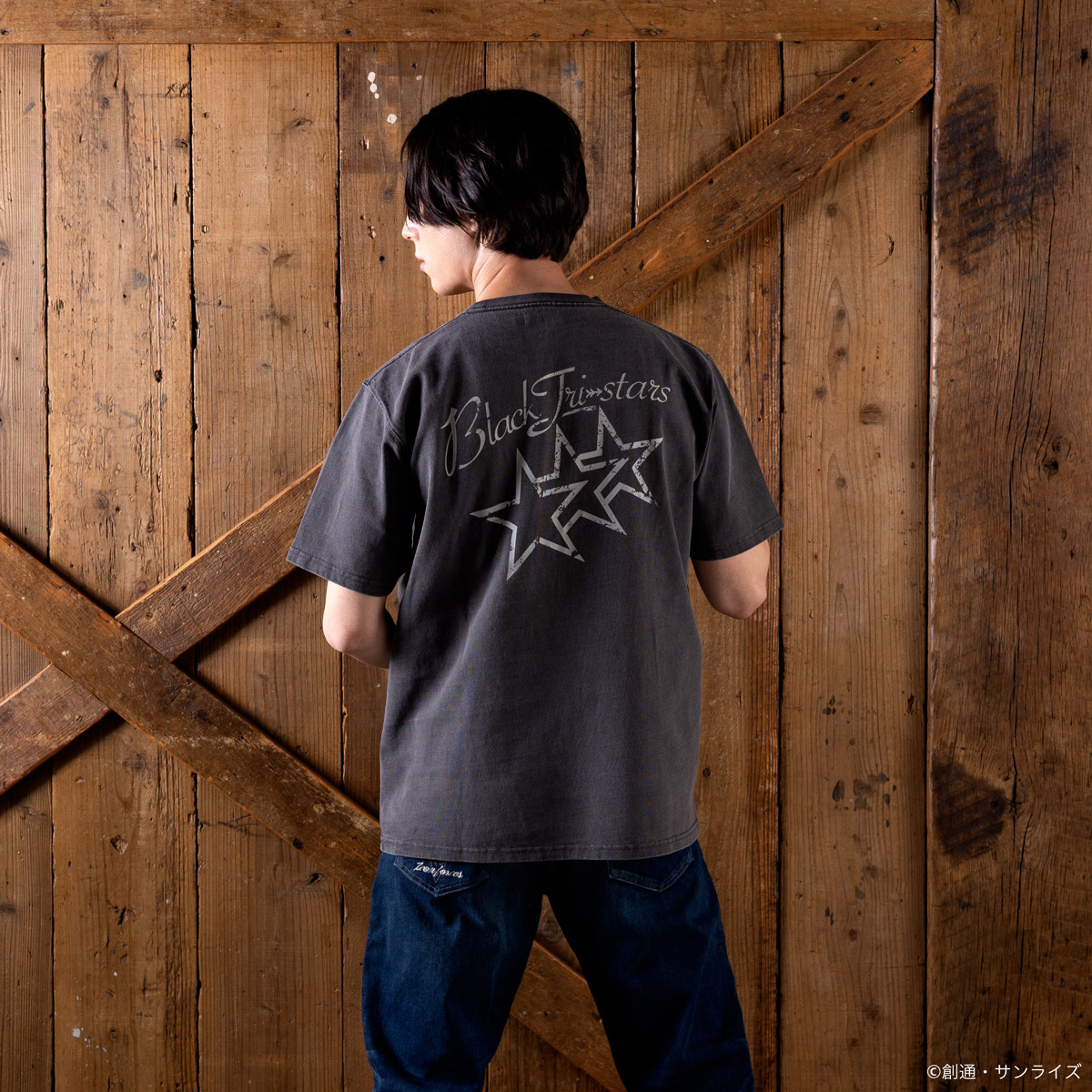 STRICT-G.Fab『機動戦士ガンダム』半袖Tシャツ 黒い三連星