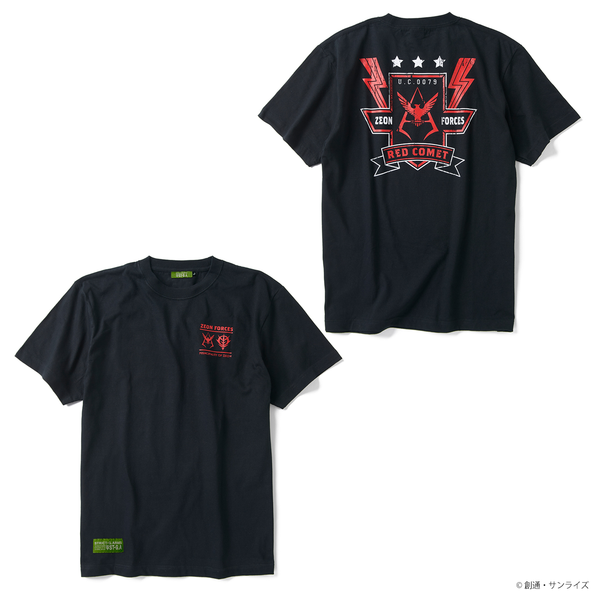 STRICT-G.ARMS『機動戦士ガンダム』ノーズアートTシャツ  RED COMET