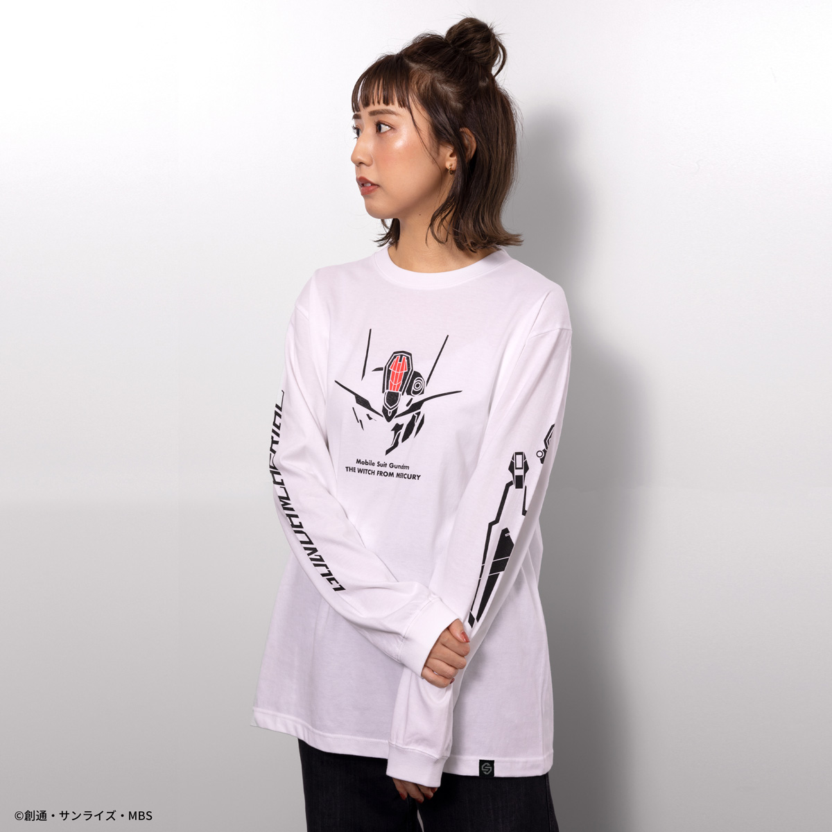 STRICT-G『機動戦士ガンダム 水星の魔女』長袖Tシャツ ガンダム・エアリアル シルエット