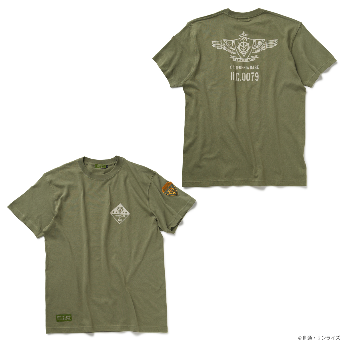 STRICT-G.ARMS『機動戦士ガンダム』ワッペン付きTシャツ ZEON FORCE