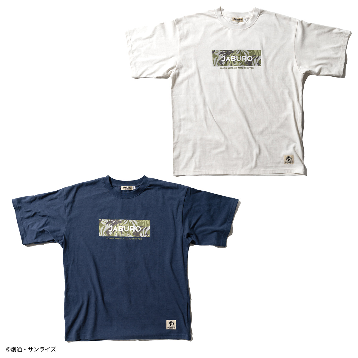 STRICT-G JABURO『機動戦士ガンダム』半袖Tシャツ 迷彩ボックスロゴ