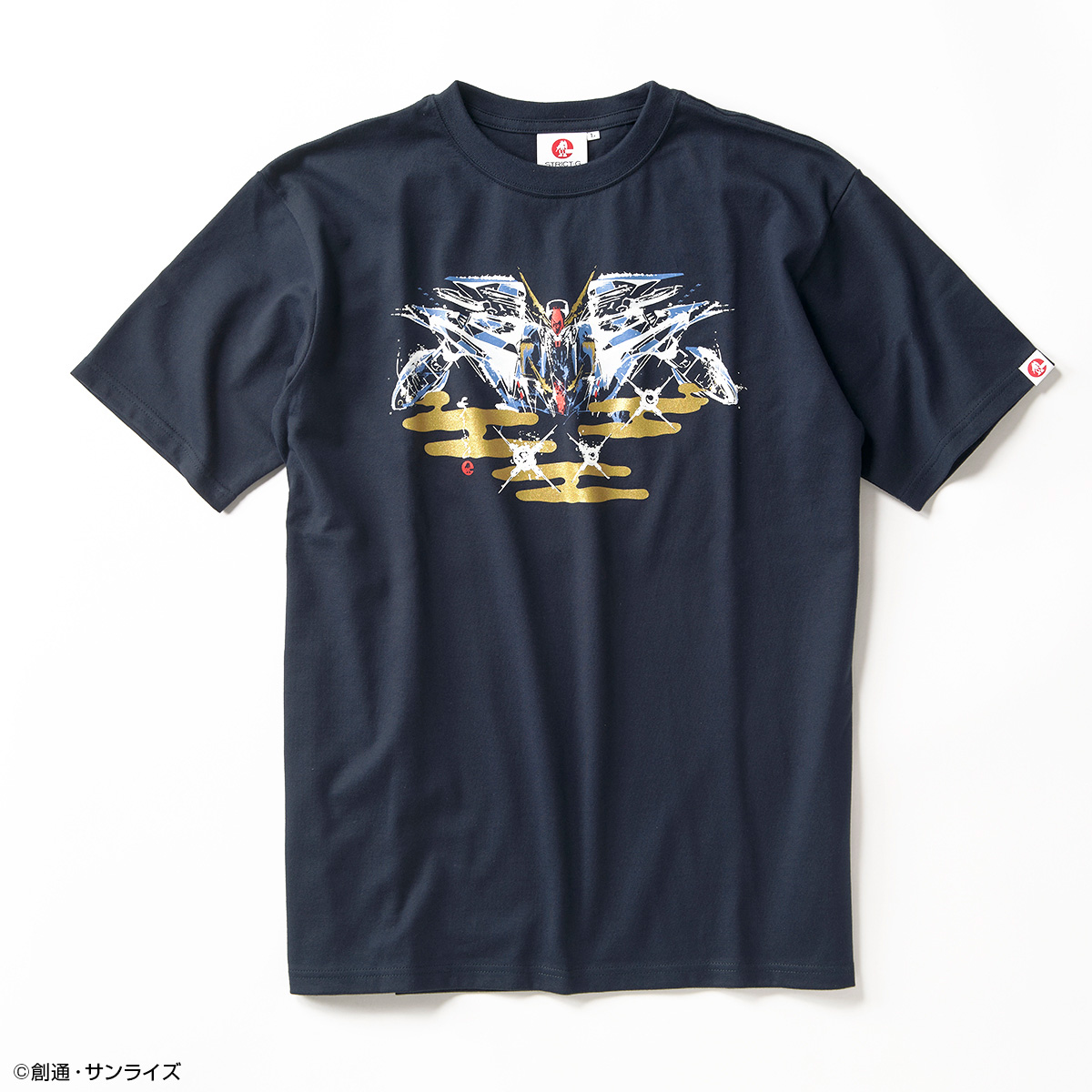 STRICT-G JAPAN『機動戦士ガンダム 閃光のハサウェイ』Tシャツ 筆絵風「Ξ」(クスィー)ガンダム柄