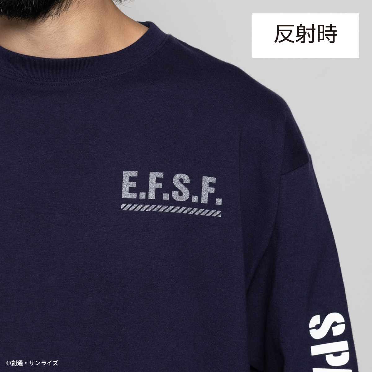 STRICT-G.ARMS『機動戦士ガンダム』長袖Tシャツ リフレクタープリント 