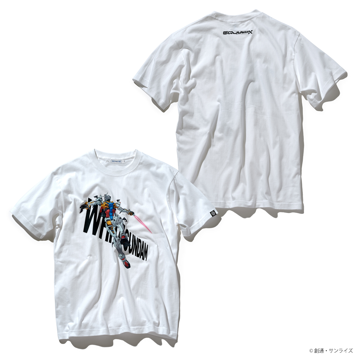 STRICT-G『機動戦士Gundam GQuuuuuuX』MS柄Tシャツ WHITE GUNDAM