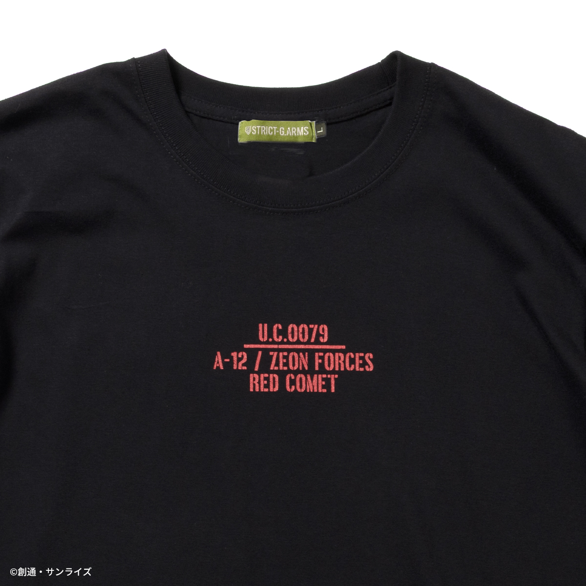 STRICT-G.ARMS『機動戦士ガンダム』ワッペン付Tシャツ RED COMETライン