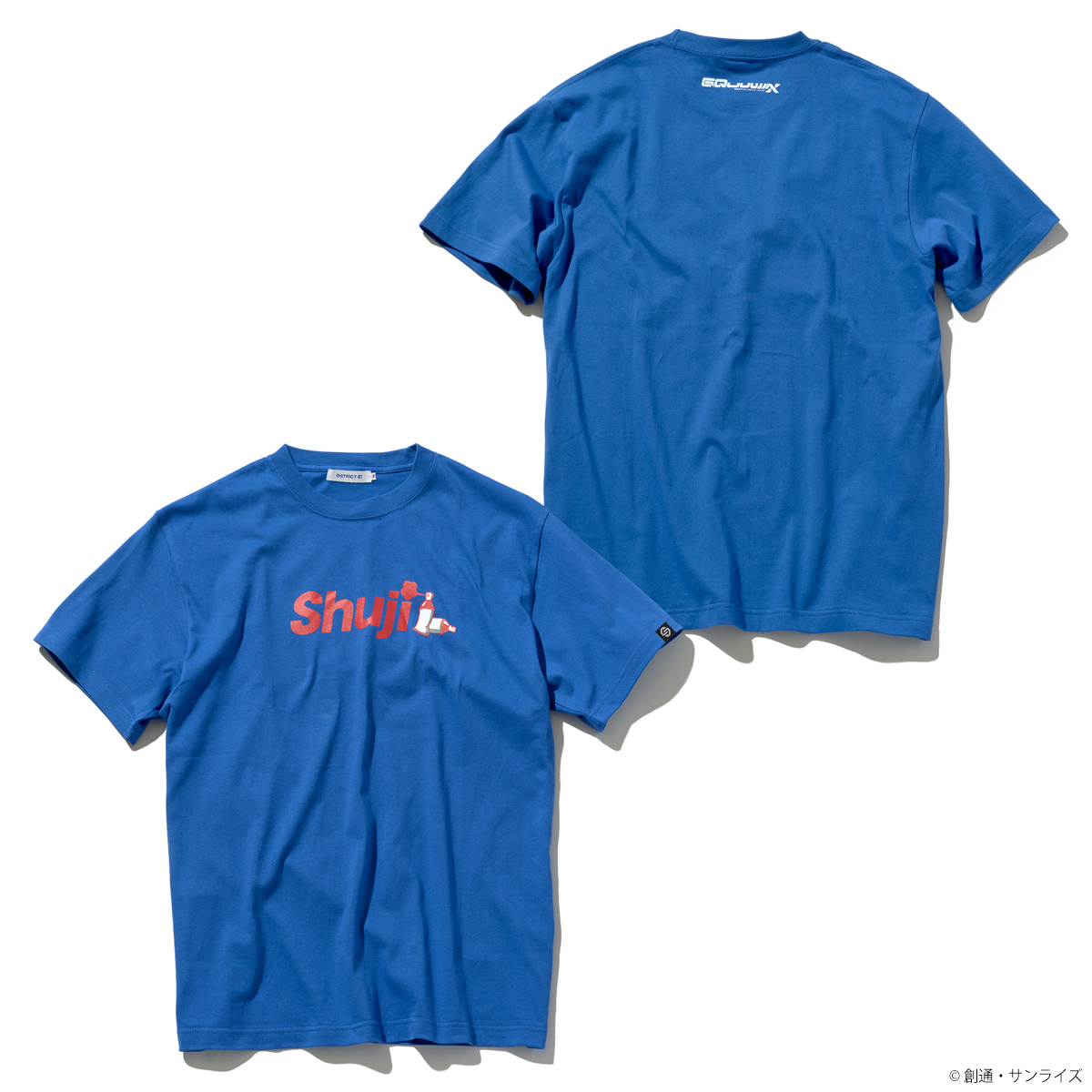 STRICT-G『機動戦士Gundam GQuuuuuuX』キャラネームTシャツ シュウジ柄
