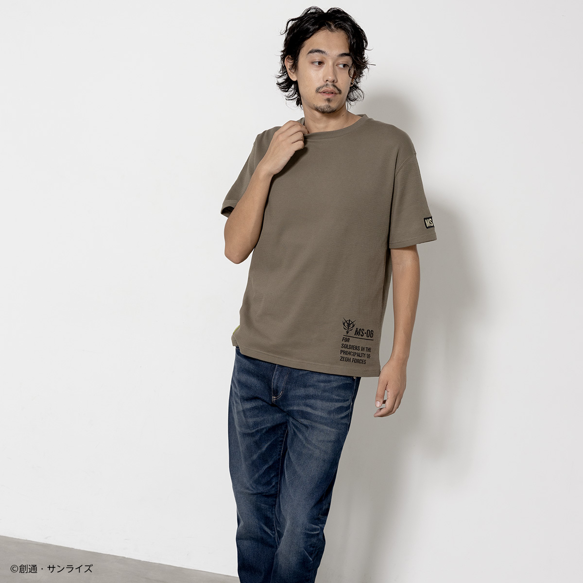 STRICT-G.ARMS『機動戦士ガンダム』ハニカムワッフルTシャツ MS-06ワンポイント