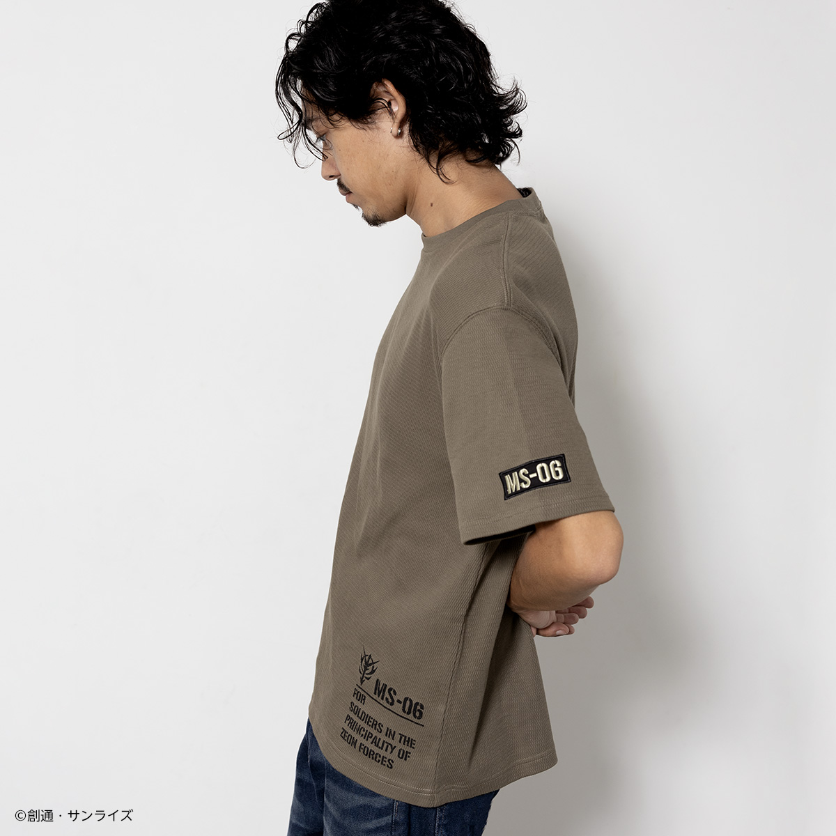 STRICT-G.ARMS『機動戦士ガンダム』ハニカムワッフルTシャツ MS-06ワンポイント
