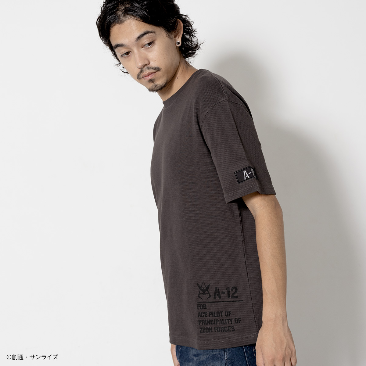 STRICT-G.ARMS『機動戦士ガンダム』ハニカムワッフルTシャツ A-12ワンポイント