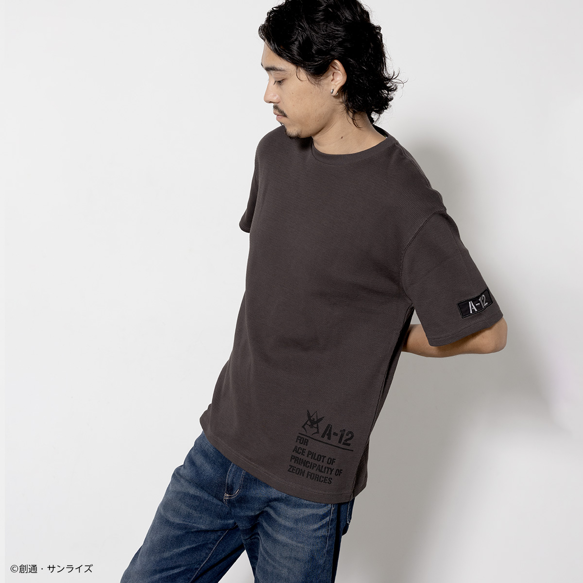 STRICT-G.ARMS『機動戦士ガンダム』ハニカムワッフルTシャツ A-12ワンポイント
