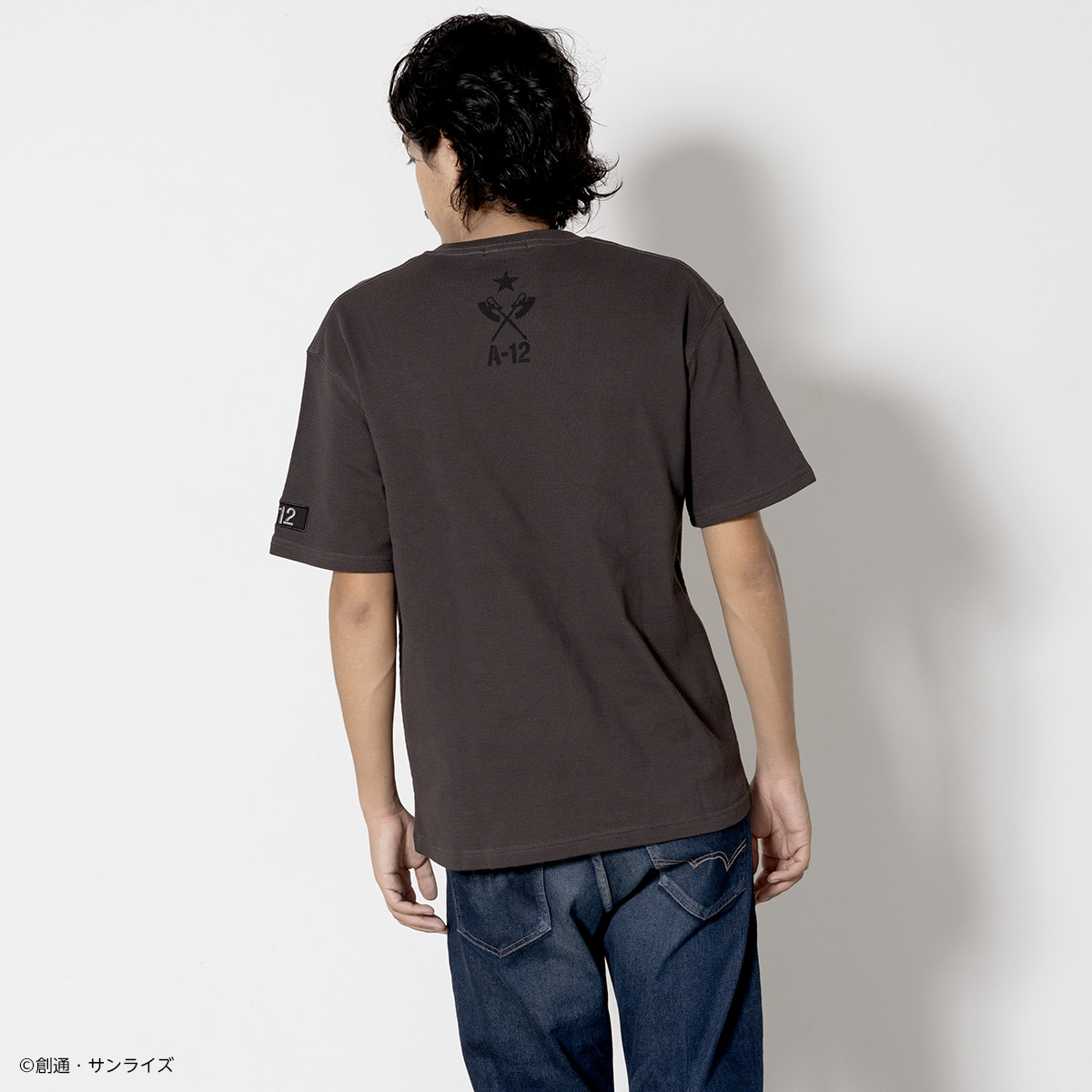 STRICT-G.ARMS『機動戦士ガンダム』ハニカムワッフルTシャツ A-12ワンポイント