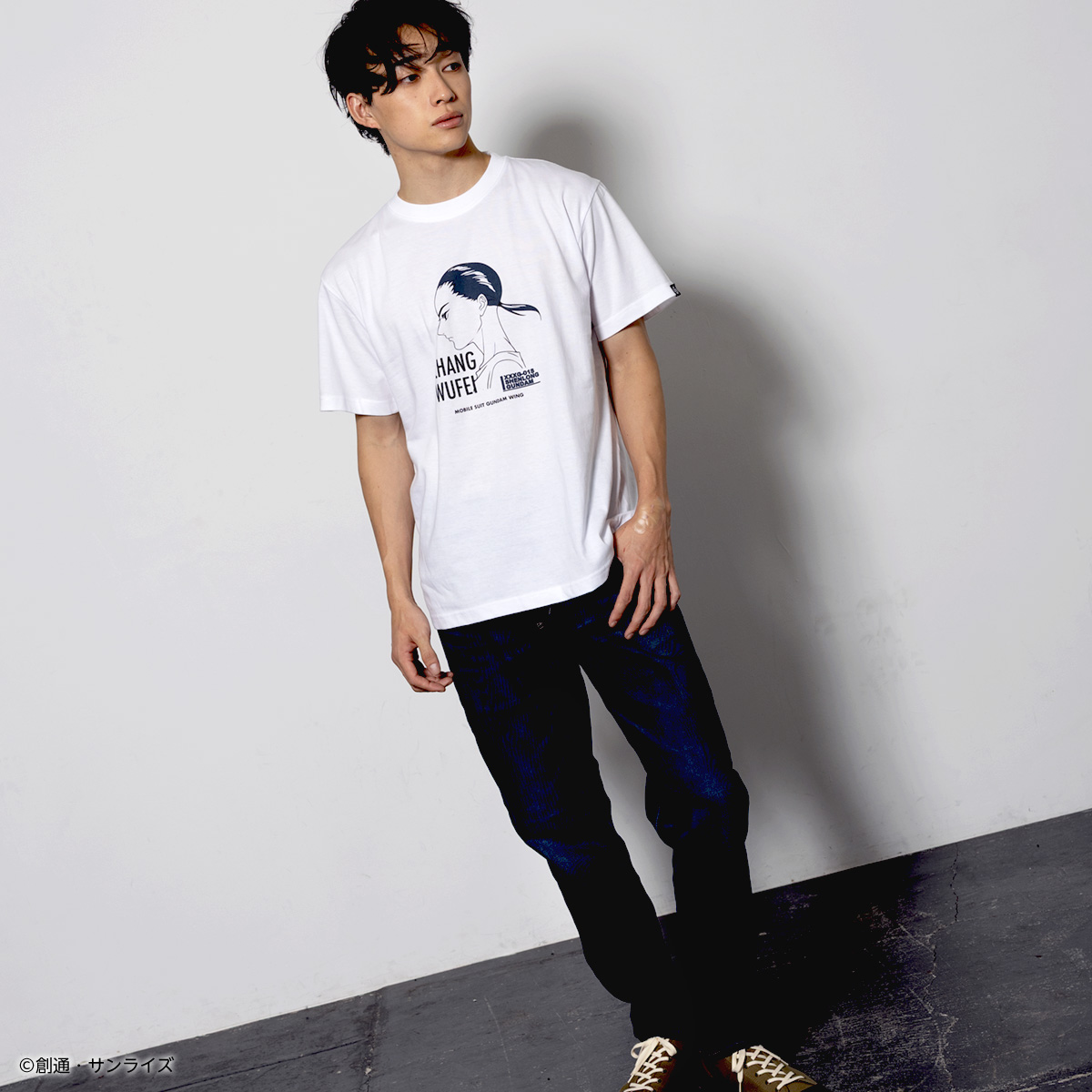 STRICT-G『新機動戦記ガンダムW』Tシャツ 張 五飛横顔