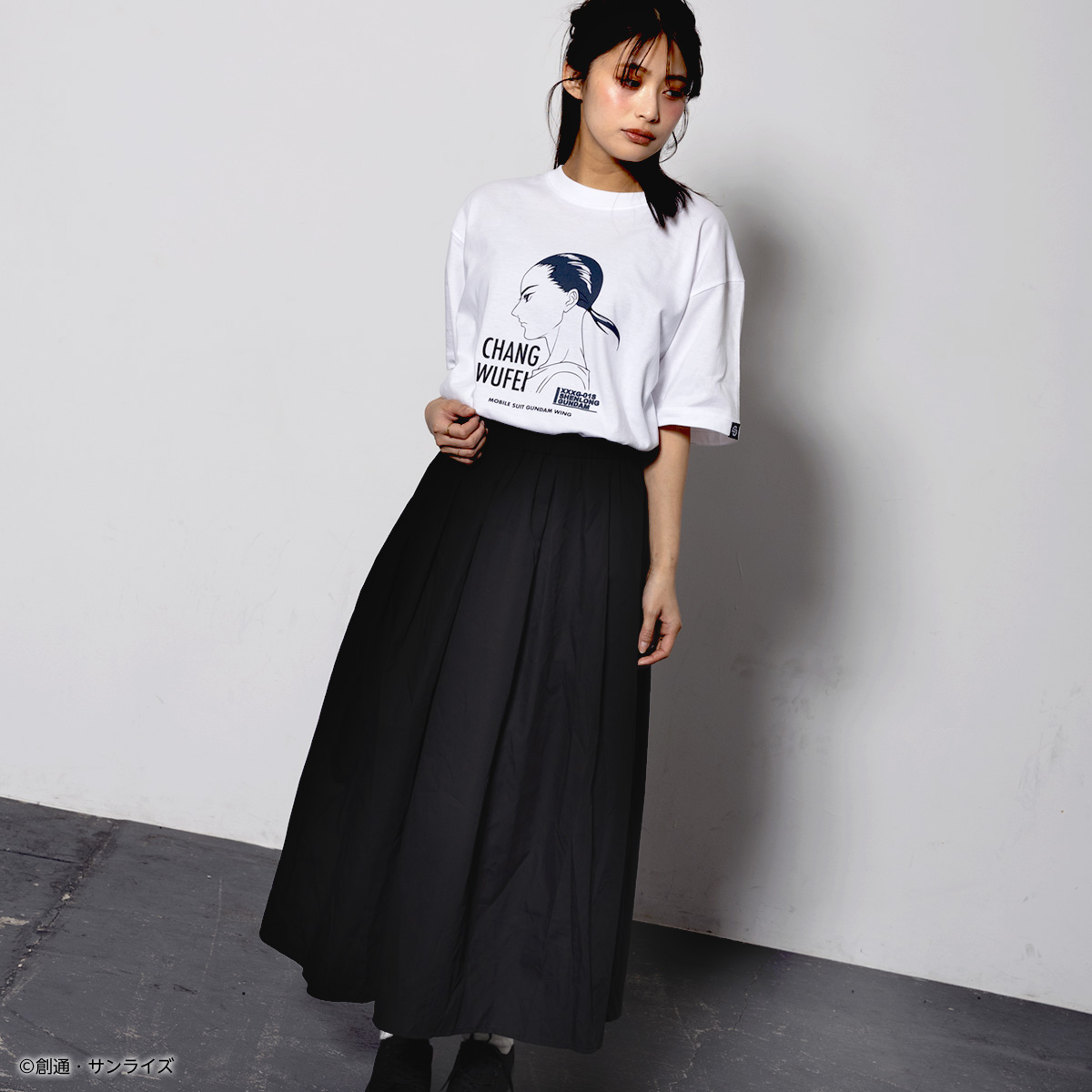 STRICT-G『新機動戦記ガンダムW』Tシャツ 張 五飛横顔