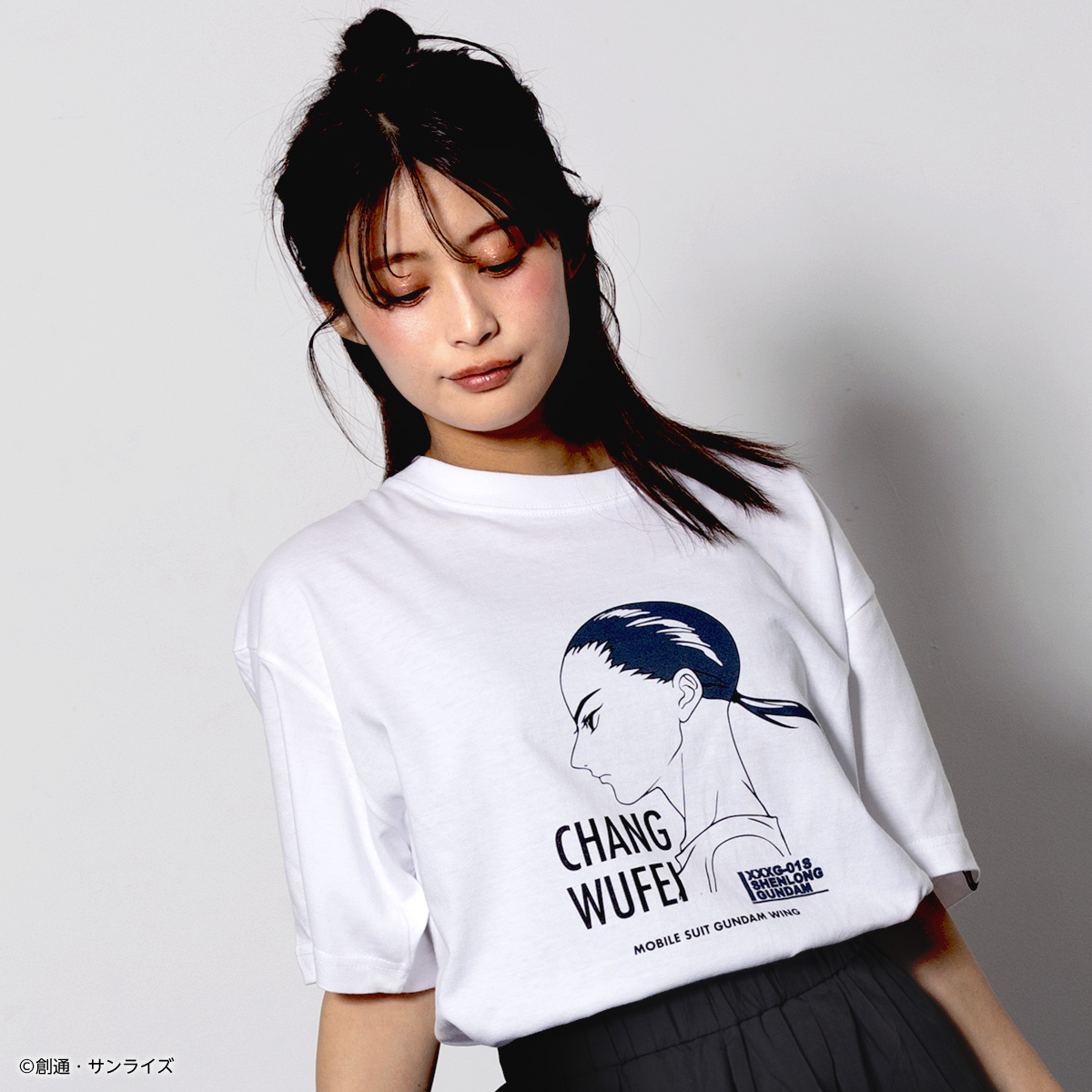 STRICT-G『新機動戦記ガンダムW』Tシャツ 張 五飛横顔