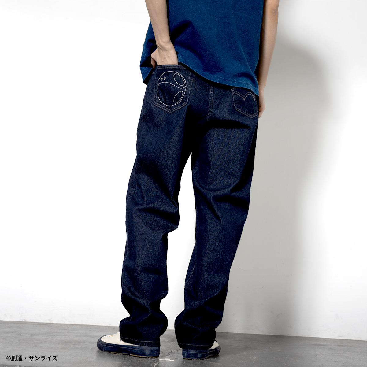 STRICT-G EDWIN『機動戦士ガンダム』JERSEYSデニム ルーズテーパード ハロ