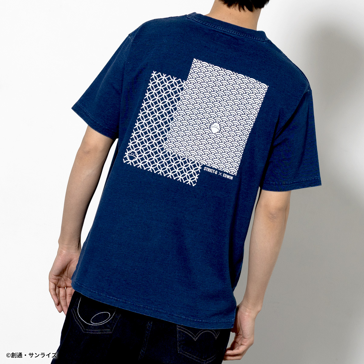STRICT-G EDWIN『機動戦士ガンダム』インディゴTシャツ ハロ小紋柄