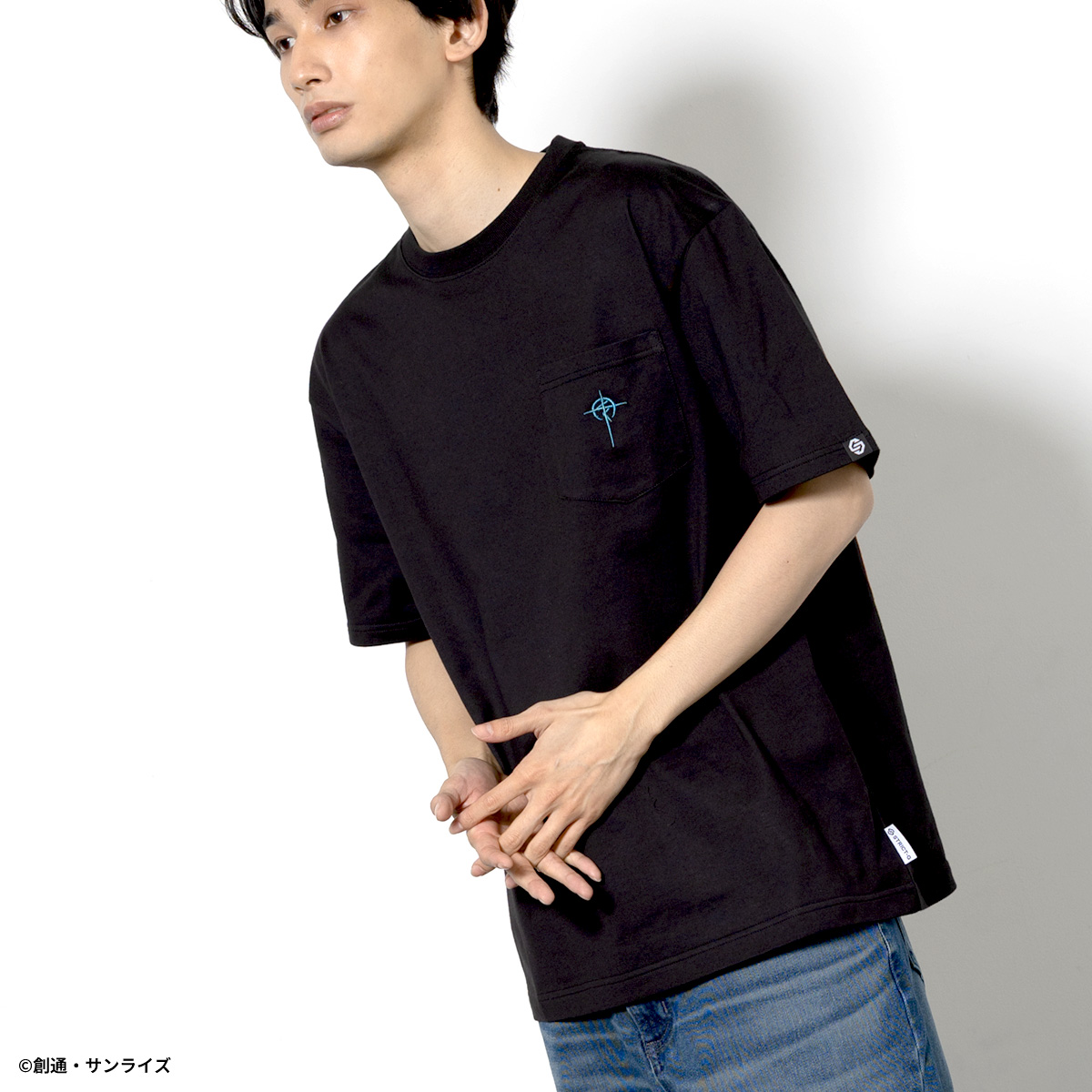 STRICT-G BASIC『機動戦士ガンダム 閃光のハサウェイ キルケーの魔女』ポケット付き刺繍Tシャツ MAFTY ブラック