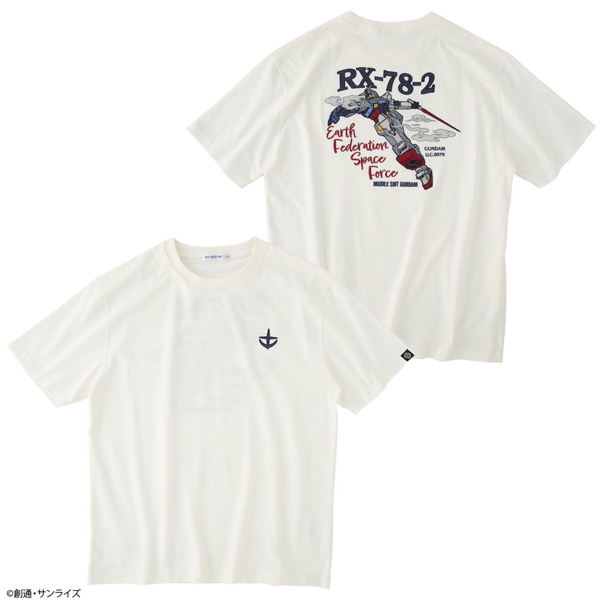 STRICT-G『機動戦士ガンダム』刺繍Tシャツ RX-78-2 GUNDAM ver.2