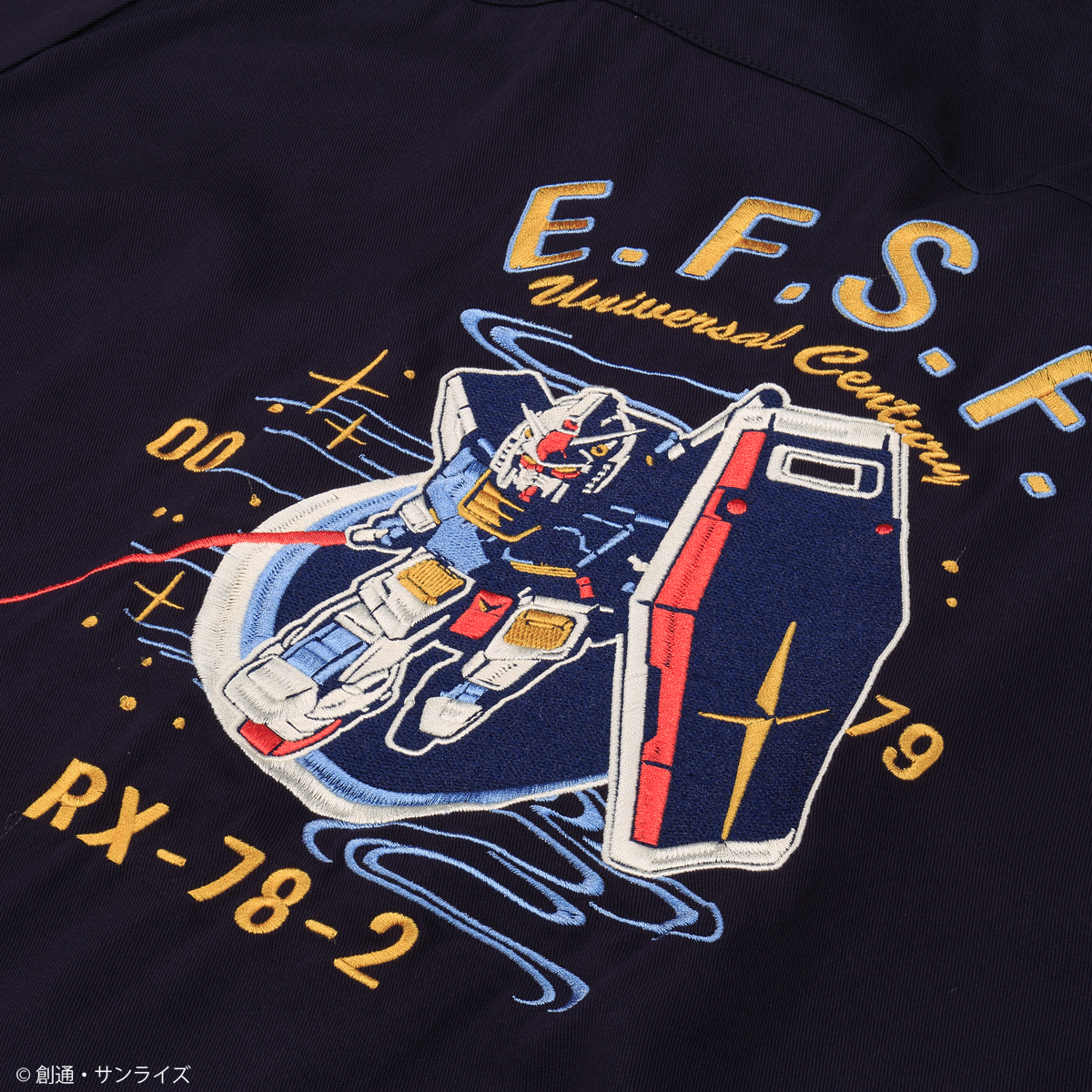 STRICT-G『機動戦士ガンダム』刺繍オープンカラーシャツ RX-78-2 ガンダム