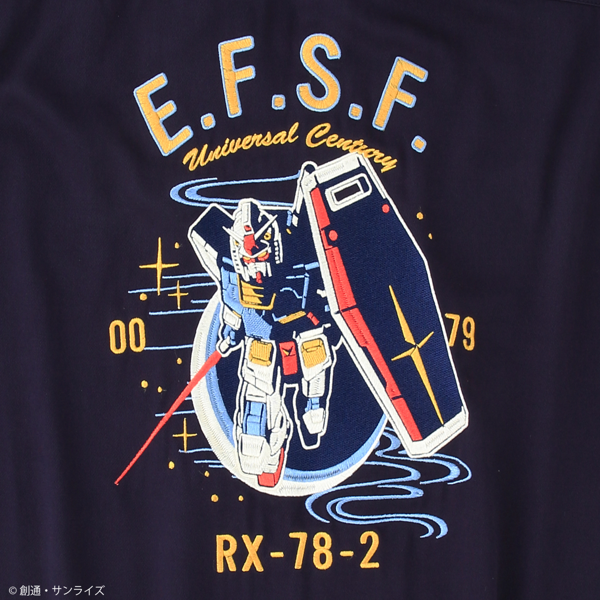 STRICT-G『機動戦士ガンダム』刺繍オープンカラーシャツ RX-78-2 ガンダム
