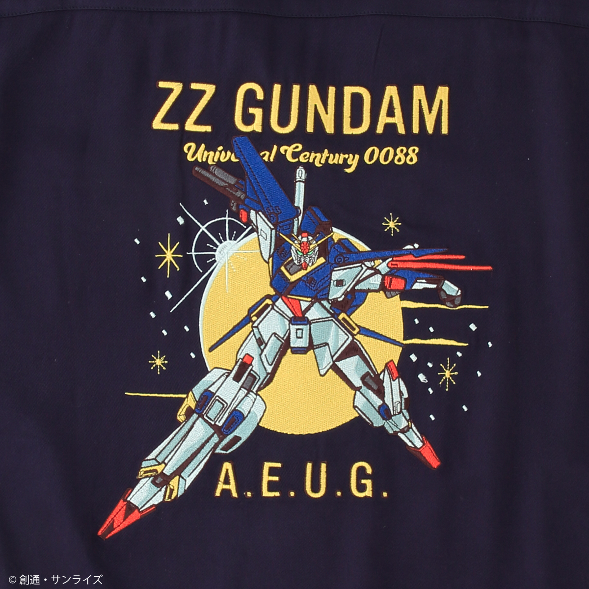 STRICT-G『機動戦士ガンダムZZ』刺繍オープンカラーシャツ MSZ-010 ZZガンダム
