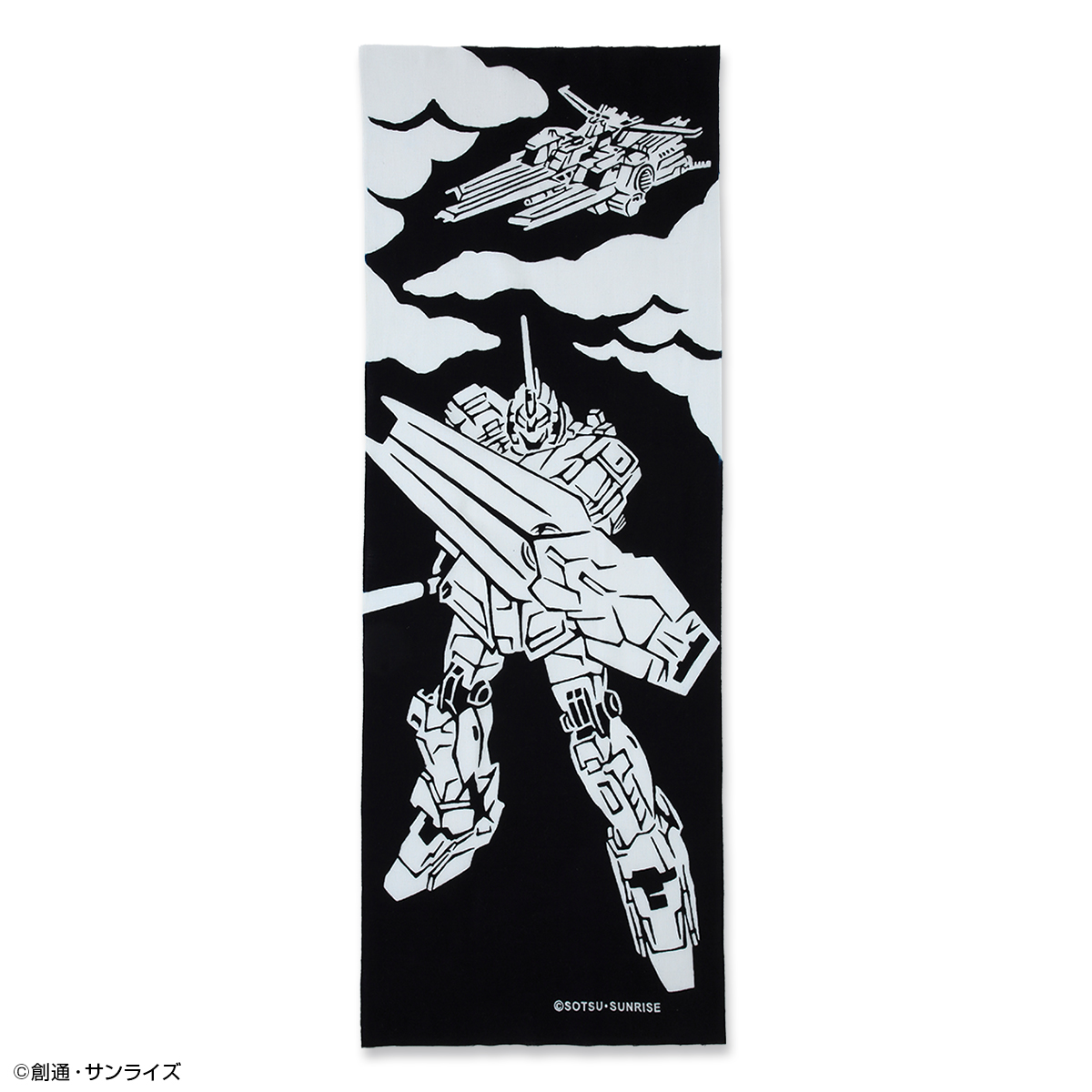 STRICT-G かまわぬ『機動戦士ガンダムUC』手ぬぐい ユニコーンガンダム[ユニコーンモード]黒​​