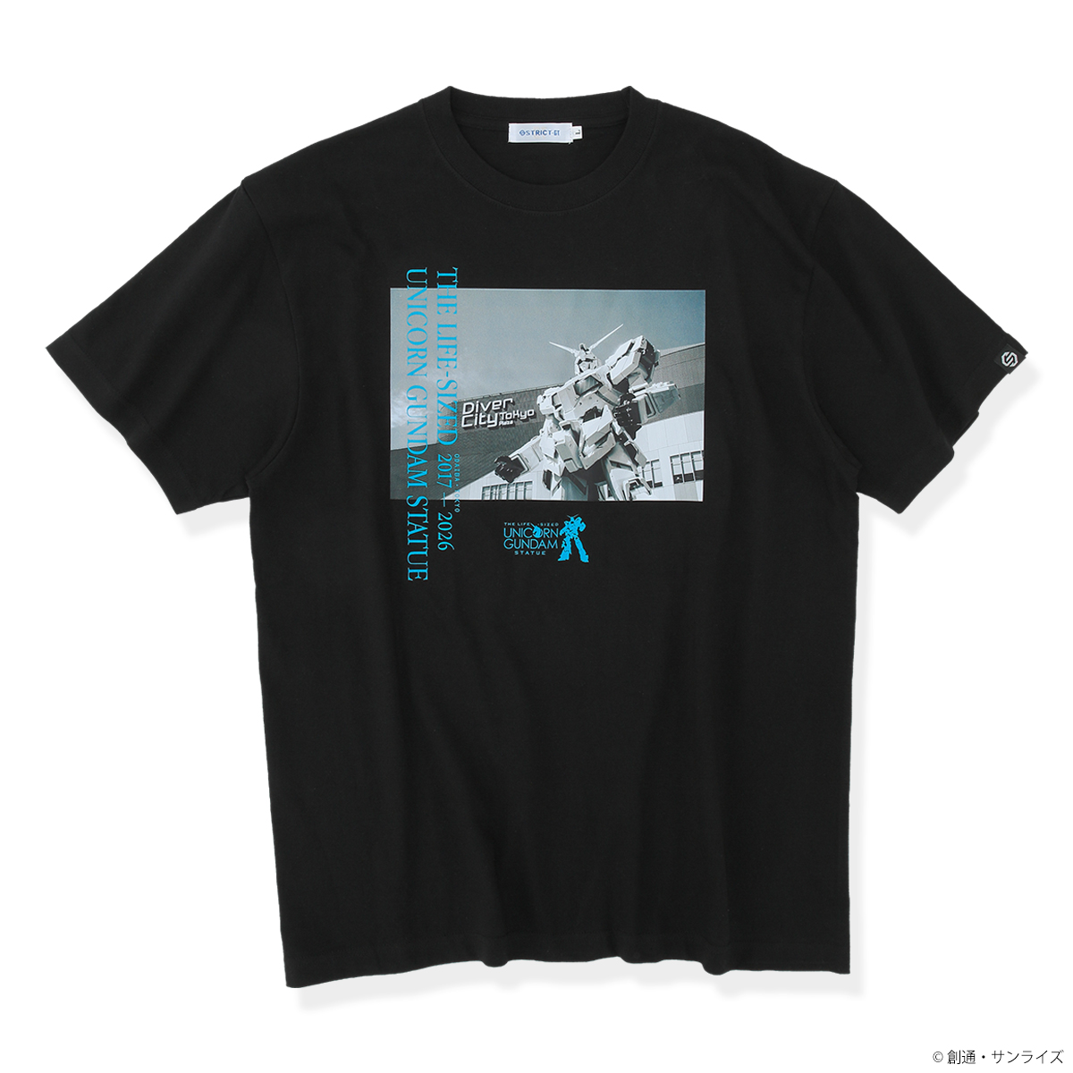STRICT-G 実物大ユニコーンガンダム立像 フォトTシャツ モノトーン