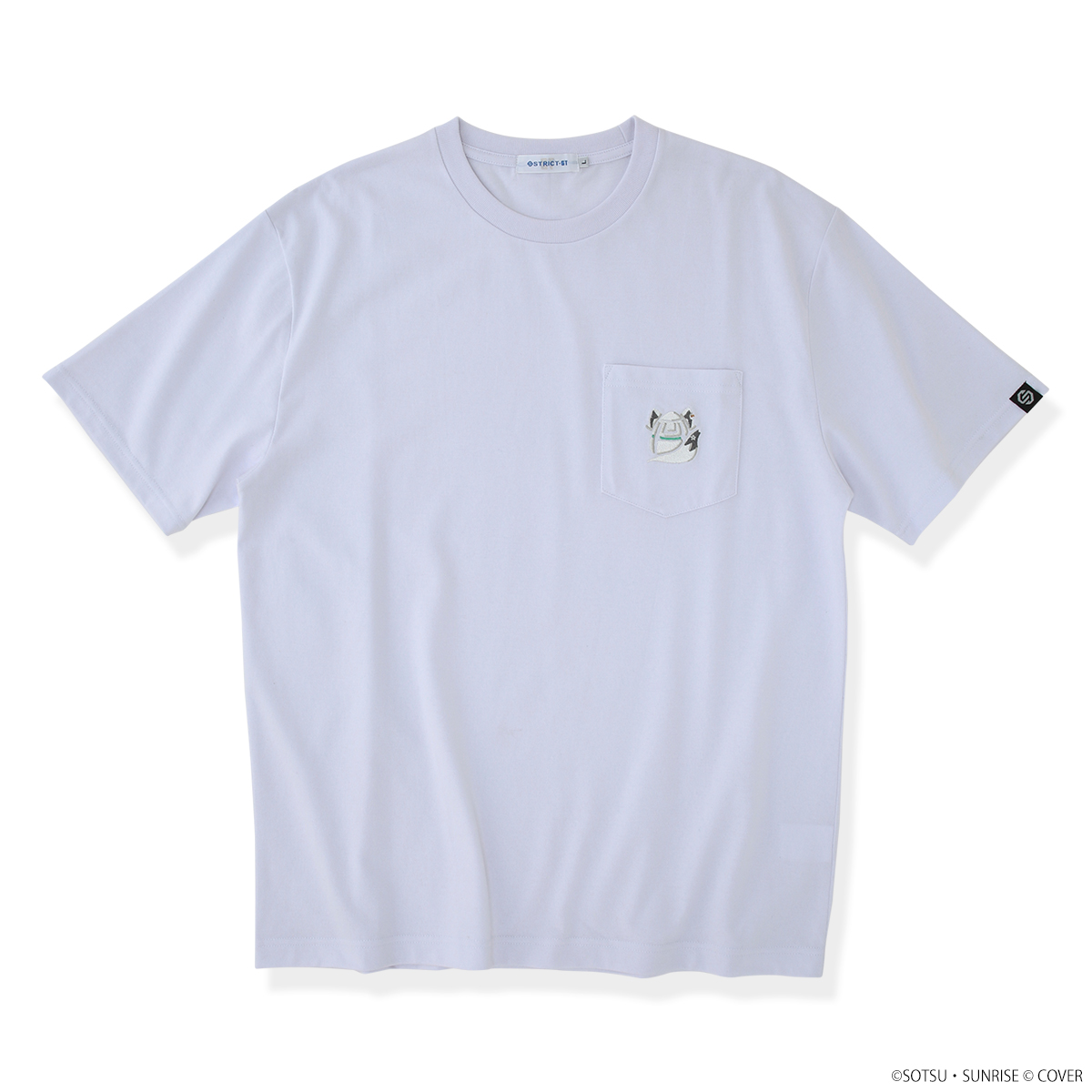 STRICT-G×ホロライブプロダクション 刺繍Tシャツ 白上フブキエンブレム【機動戦士ガンダム00 Ver.】