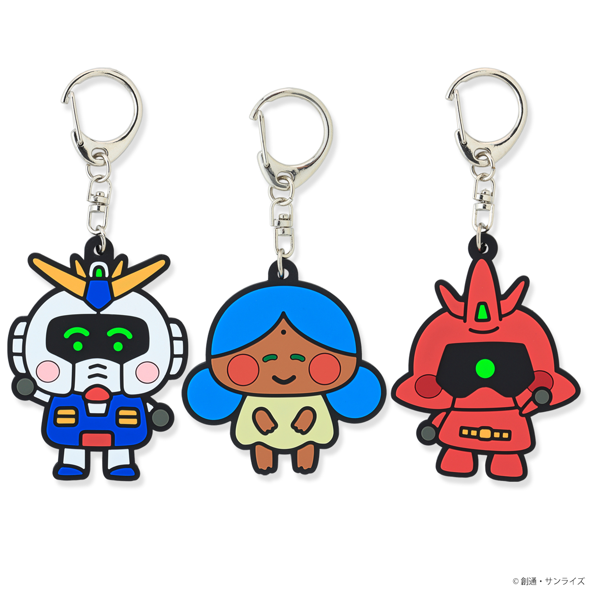 STRICT-G×カナヘイ×実物大νガンダム立像 ラバーキーホルダー